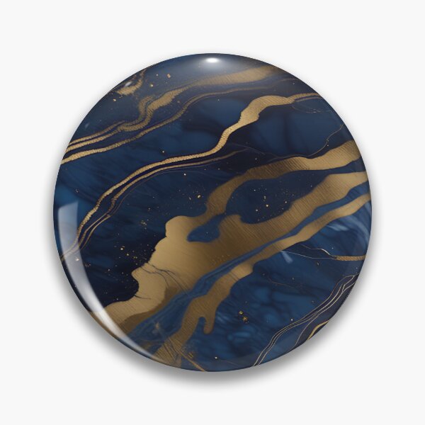 Item preview, Dark Blue Marble with Gold Flecks designed and sold by BirdsnStuff.