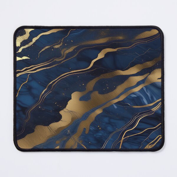 Item preview, Dark Blue Marble with Gold Flecks designed and sold by BirdsnStuff.