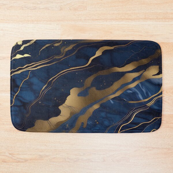 Item preview, Dark Blue Marble with Gold Flecks designed and sold by BirdsnStuff.