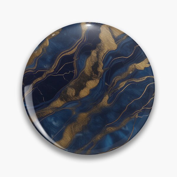 Item preview, Dark Blue Marble with Gold Flecks designed and sold by BirdsnStuff.