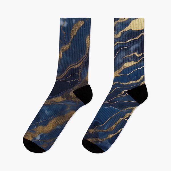 Item preview, Dark Blue Marble with Gold Flecks designed and sold by BirdsnStuff.