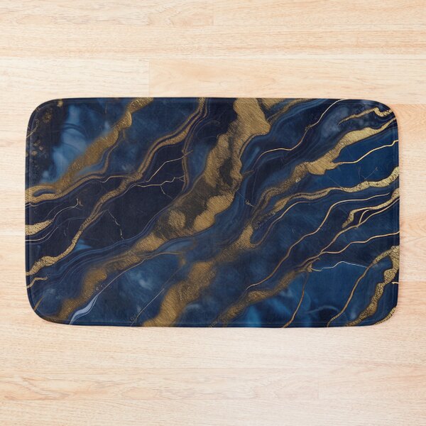 Item preview, Dark Blue Marble with Gold Flecks designed and sold by BirdsnStuff.