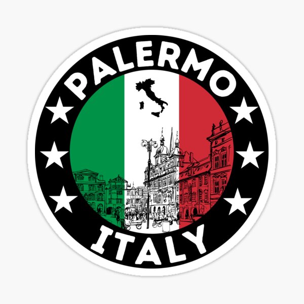 Item preview, Palermo City Skyline, Italian Flag designed and sold by Travelers Verse.