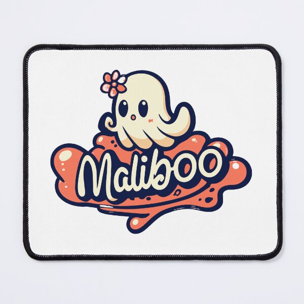 Item preview, Cute Maliboo Malibu Halloween Ghost (orange version) designed and sold by samjretro.
