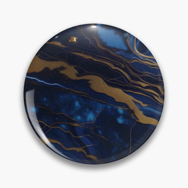 Item preview, Dark Blue Marble with Gold Flecks designed and sold by BirdsnStuff.