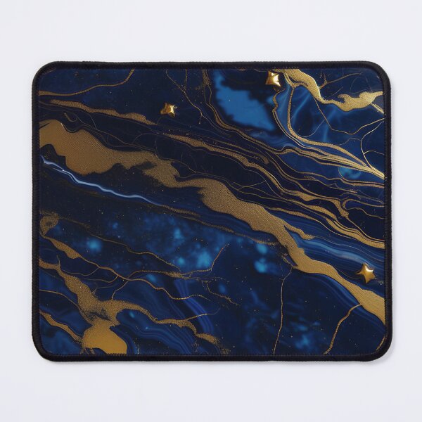 Item preview, Dark Blue Marble with Gold Flecks designed and sold by BirdsnStuff.