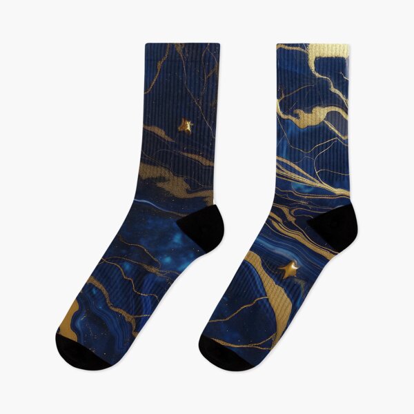 Item preview, Dark Blue Marble with Gold Flecks designed and sold by BirdsnStuff.