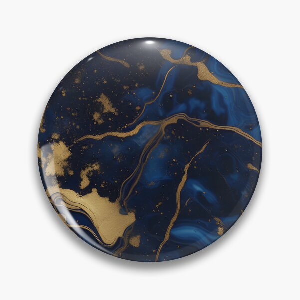 Item preview, Dark Blue Marble with Gold Flecks designed and sold by BirdsnStuff.