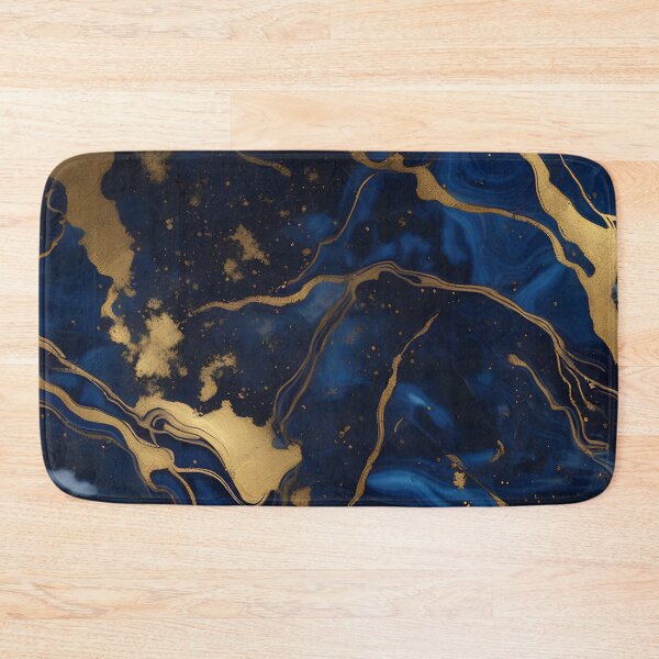 Item preview, Dark Blue Marble with Gold Flecks designed and sold by BirdsnStuff.