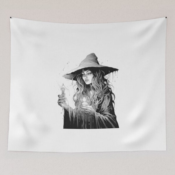 Item preview, Witch Candle Dark Gothic Halloween Fantasy Witch Hat Magic Dark Magic Witchy designed and sold by Tomioka-Art.