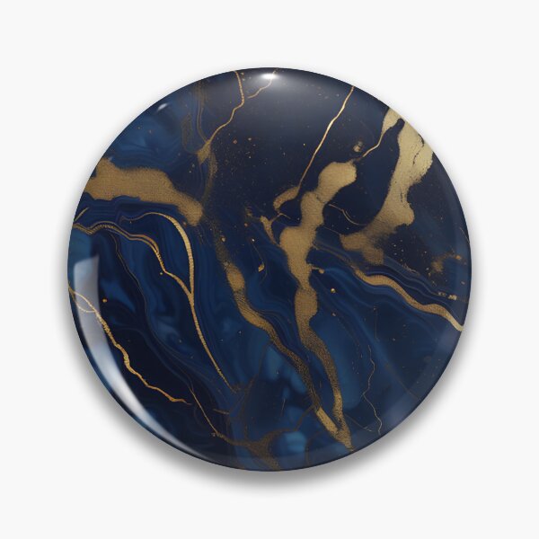 Item preview, Dark Blue Marble with Gold Flecks designed and sold by BirdsnStuff.