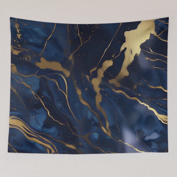 Item preview, Dark Blue Marble with Gold Flecks designed and sold by BirdsnStuff.