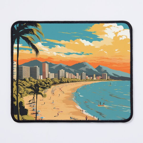 Item preview, A Pop Art Travel Print of Florianópolis - Santa Catarina - Brazil designed and sold by StudioRedKoala.
