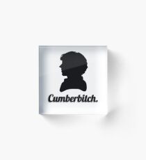 Cumberbitch silhouette design Acrylic Block