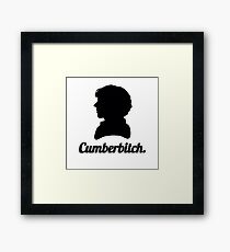 Cumberbitch silhouette design Framed Print