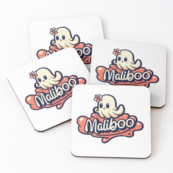 Item preview, Cute Maliboo Malibu Halloween Ghost (orange version) designed and sold by samjretro.