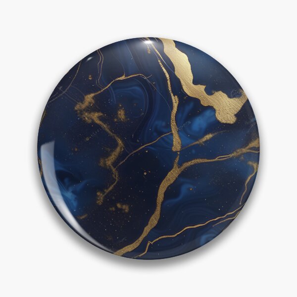 Item preview, Dark Blue Marble with Gold Flecks designed and sold by BirdsnStuff.