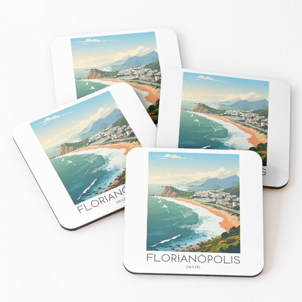 Item preview, A Pop Art Travel Print of Florianópolis - Santa Catarina - Brazil designed and sold by StudioRedKoala.