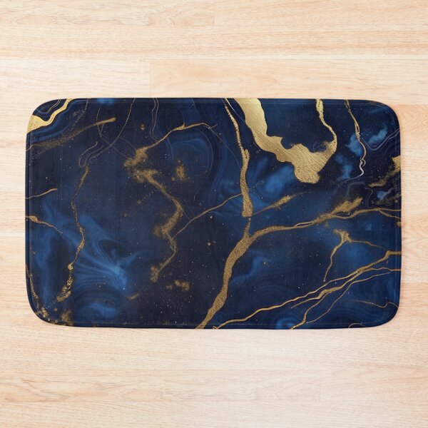 Item preview, Dark Blue Marble with Gold Flecks designed and sold by BirdsnStuff.