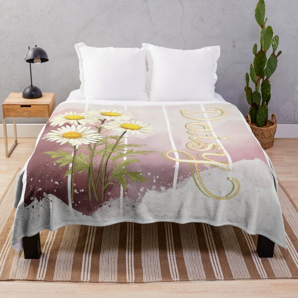 Item preview, A beautiful design with a vintage Daisy and intricate text. Background with watercolor art designed and sold by Vindbult.