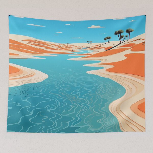 Item preview, A Pop Art Travel Print of the Lençois Maranhenses - Maranhão - Brazil designed and sold by StudioRedKoala.
