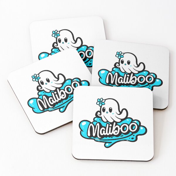 Item preview, Cute Kawaii Maliboo Malibu Halloween Ghost (blue version) designed and sold by samjretro.