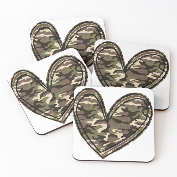 Artikelvorschau, Camo-Herz-Grafikdesign-Kunstdruck entworfen und verkauft von dcrc.