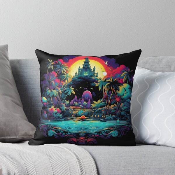 Item preview, Psychedelic Dark Island: Enigmatic Shadows designed and sold by PsyCloth.