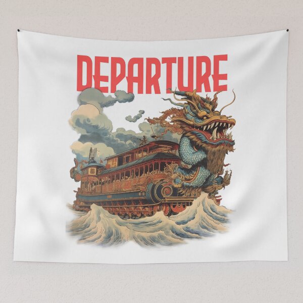 Item preview, Dragon Ferry Departure: Embark on a Mythical Journey designed and sold by go-go-designs.