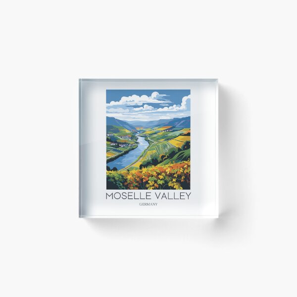 Item preview, A Pop Art Travel Print of Moselle Valley (Moseltal) - Germany designed and sold by StudioRedKoala.
