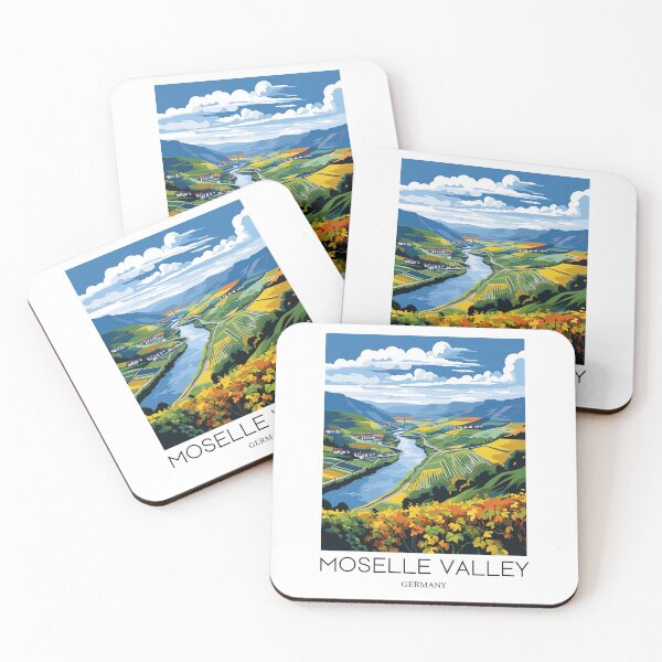 Item preview, A Pop Art Travel Print of Moselle Valley (Moseltal) - Germany designed and sold by StudioRedKoala.