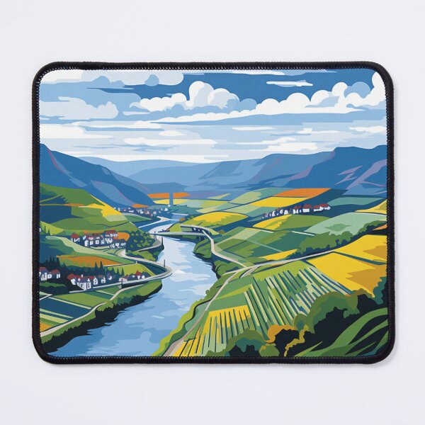 Item preview, A Pop Art Travel Print of Moselle Valley (Moseltal) - Germany designed and sold by StudioRedKoala.