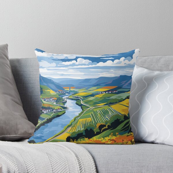 Item preview, A Pop Art Travel Print of Moselle Valley (Moseltal) - Germany designed and sold by StudioRedKoala.