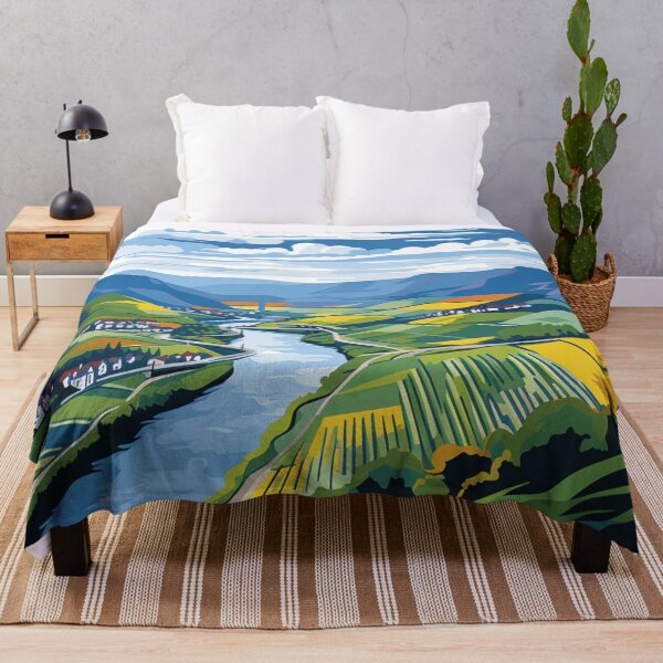 Item preview, A Pop Art Travel Print of Moselle Valley (Moseltal) - Germany designed and sold by StudioRedKoala.