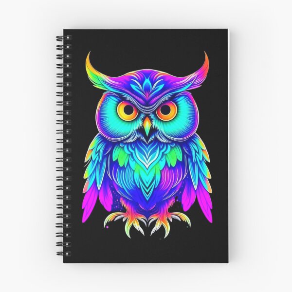 Item preview, Holographic owl, cute colorful psychedelic bird designed and sold by All Year Round.