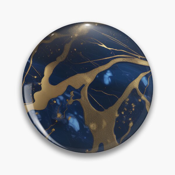 Item preview, Dark Blue Marble with Gold Flecks designed and sold by BirdsnStuff.