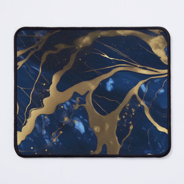 Item preview, Dark Blue Marble with Gold Flecks designed and sold by BirdsnStuff.