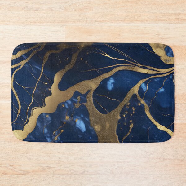 Item preview, Dark Blue Marble with Gold Flecks designed and sold by BirdsnStuff.