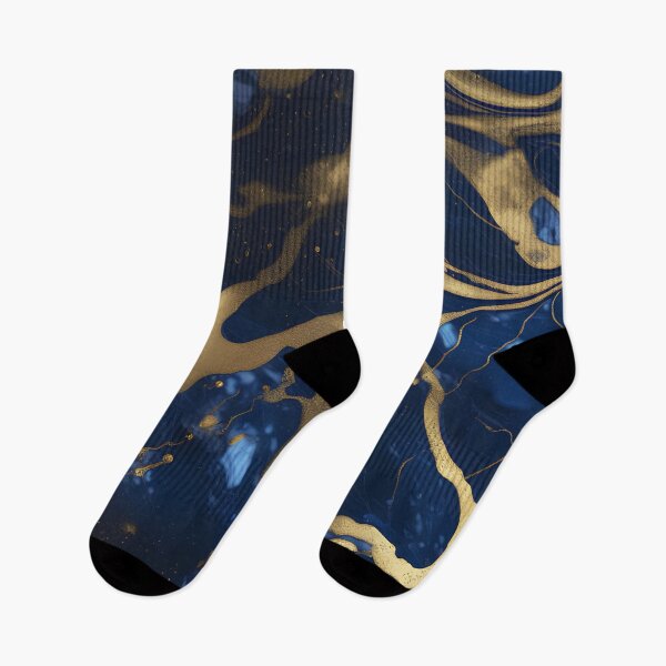 Item preview, Dark Blue Marble with Gold Flecks designed and sold by BirdsnStuff.
