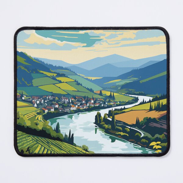 Item preview, A Pop Art Travel Print of Moselle Valley (Moseltal) - Germany designed and sold by StudioRedKoala.