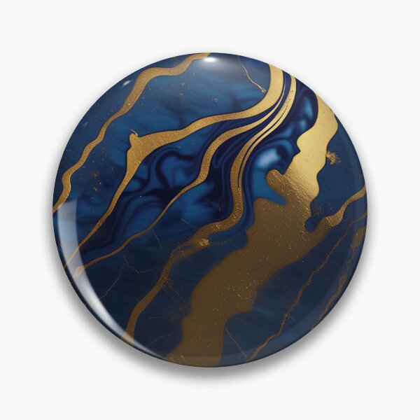 Item preview, Dark Blue Marble with Gold Flecks designed and sold by BirdsnStuff.