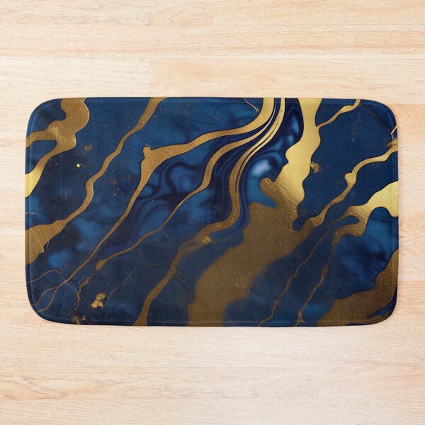 Item preview, Dark Blue Marble with Gold Flecks designed and sold by BirdsnStuff.