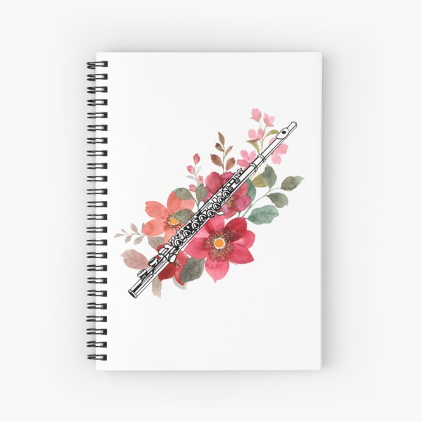 Item preview, FLUTE AND FLOWERS - transverse flute – flutist - flute player designed and sold by Musicians-world.