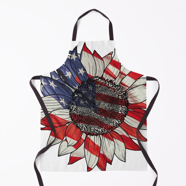 Item preview, Sunflower American flag graphic design print designed and sold by dcrc.