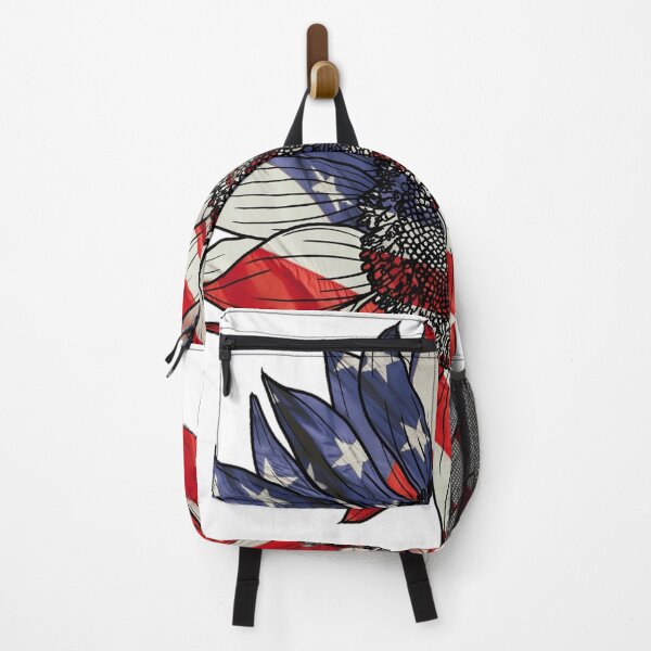 Item preview, Sunflower American flag graphic design print designed and sold by dcrc.