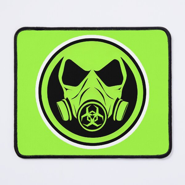 Item preview, Toxic Gas Mask with Biohazard Symbol Neon Design designed and sold by ZetaDream.