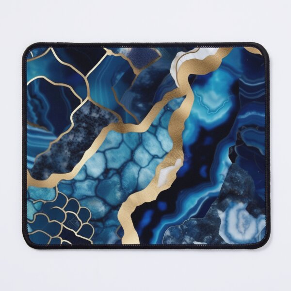 Item preview, Dark Blue Marble Geodes and Texture with Gold Flecks designed and sold by BirdsnStuff.