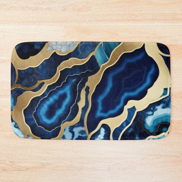 Item preview, Dark Blue Marble Geodes and Texture with Gold Flecks designed and sold by BirdsnStuff.