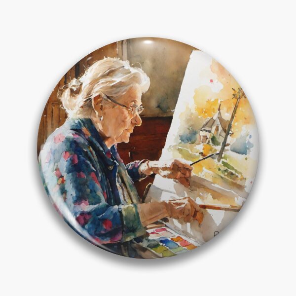 Item preview, Woman in her Late Eighties or Nineties, Painting designed and sold by WrenCottage.