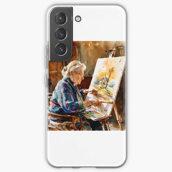 Woman in her Late Eighties or Nineties, Painting Samsung Galaxy Soft Case